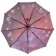 Жіноча парасолька-автомат на 9 спиць від Flagman, червона з рожевою квіткою N0153-12
