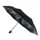 Жіноча парасолька напівавтомат чорна з візерунком зсередини і тефлоновим просоченням Toprain 0480-6