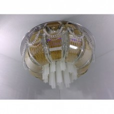 Люстра стельова з кольоровим LED підсвічуванням з пультом 0720/500 Хром 26х50х50 см.