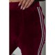 Спорт штани жіночі велюрові, колір бордовий, 244R5576