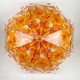 Прозрачный зонт-трость c куполом грибком и кленовыми листьями, Paolo Rossi, оранжевый, 03468-3