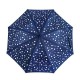 Зонт-трость "Горошек", меняет цвет (d=107), синий