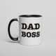 Чашка "Dad Boss", Чорний, англійська, 330 мл