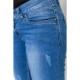 Джинси жіночі з потертостями, колір синій, 244RKL3305