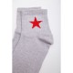 Жіночі шкарпетки, світло-сірого кольору з принтом, 167R404