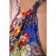 Літня сукня, синього кольору з квітковим принтом, 167R064-5