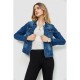 Джинсова куртка жіноча, колір синій, 129RL004