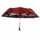 Женский зонт полуавтомат с двойной тканью Bellissimo, бордовый, 018301-6