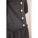 Міні-сукня сірого кольору, в смужку, 104R0012