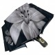 Жіноча складна парасолька напівавтомат з принтом Ейфелева Вежа і квіти від Susino, сіра, Sys 03025-4