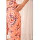 Літні бавовняні штани, з квітковим принтом, колір Персиковий, 1