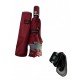 Жіноча складана парасолька автомат парасолька зі світловідбивною смужкою від Bellissimo, червона М0626-3