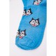 Женские носки, голубого цвета с принтом, средней длины, 167R346