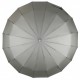 Однотонна парасолька автомат на 16 карбонових спиць антивітер від Toprain, сіра, 0918-7