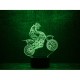 3D ночник "Мотоцикл 6" (УВЕЛИЧЕННОЕ ИЗОБРАЖЕНИЕ) подарочная упаковка + 16 цветов + пульт ДУ + сетевой адаптер