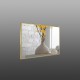 Дзеркало в алюмінієвій рамі для ванної кімнати золото
