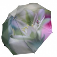 Жіноча парасолька-автомат у подарунковій упаковці з хусткою, квітковий принт від Rain Flower, 01030-5