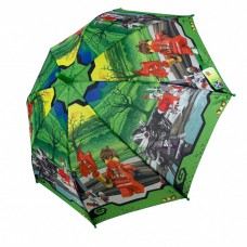Детский зонт "Лего Ниндзяго" для мальчиков от Paolo Rossi, с зеленой ручкой, 0017-1