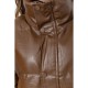 Куртка жіноча з еко-шкіри на синтепоні 129R075, колір Коричневий