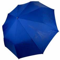 Жіноча складана парасолька напівавтомат на 9 спиць із тисненим принтом Парижа від Frei Regen, синя, FR 03023-5