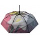 Жіноча парасолька-автомат у подарунковій упаковці з хусткою від Rain Flower, червона з нарцисами 01020-2