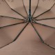 Жіноча парасолька напівавтомат Bellissimo із золотистим візерунком на куполі на 10 спиць, коричнева, 018308-12