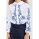 Блуза для дівчаток святкова, колір біло-синій, 1