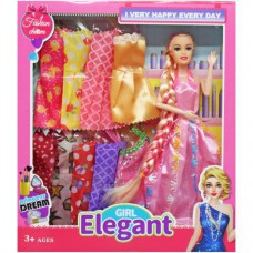 Кукла с гардеробом "Elegant girl" (10 нарядов)