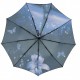 Жіноча автоматична парасолька на 9 спиць із принтом Ейфелева Вежа та квіти від Susino, синя, 03026-6