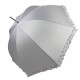 Біла парасолька-тростина з рюшами, напівавтомат на 8 спиць від Max, 03180-1