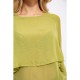 Офісна блуза з довгими рукавами, світло-зеленого кольору, 115R038