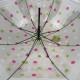 Дитяча прозора парасолька-тростина напівавтомат у кольоровий горошок від Rain Proof, з білою ручкою, 0259-4