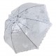 Дитяча прозора парасолька-тростина з ажурним принтом від SL, біла, 018102-3