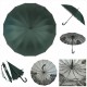 Женский зонт-трость с городами на серебристом напылении под куполом от Toprain, зеленый, 01011-8