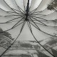 Жіноча парасолька-тростина з містами на сріблястому напиленні під куполом від Toprain, зелена, 01011-8