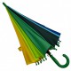 Дитяча напівавтоматична парасолька-тростина "Веселка" на 16 спиць від Susino, зелена ручка, 0141-3