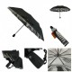 Жіноча парасолька напівавтомат Bellissimo з візерунком зсередини і тефлоновим просоченням, чорна, 018315-1