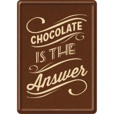 Листівка "Шоколад - это ответ" Ностальгическое искусство (10247)