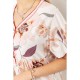 Ночная рубашка с цветочным принтом, цвет пудрово-бежевый, 219RC- 1111