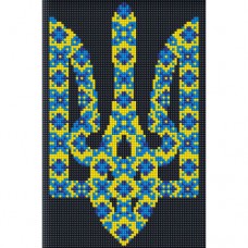 Алмазная мозаика без подрамника "Символ Украины" 20х30 см