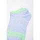 Жіночі короткі шкарпетки, блакитного кольору зі смужками, 1