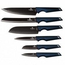 Набір ножів Berlinger Haus Metallic Line AQU BH-2590 6 предметів синій