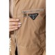 Куртка женская из мягкой экокожи, цвет бежевый, 186R095