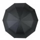 Мужской складной зонт полуавтомат на 10 спиц с системой антиветер от Toprain, черный, 0350-1