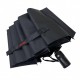 Мужской складной зонт полуавтомат на 10 спиц с системой антиветер от Toprain, черный, 0350-1