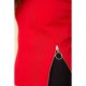 Майка жіноча, з декоративними блискавками, червоного кольору, 180R232