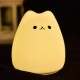 Cиликоновый ночник Little Cat 7 цветов свечения На батарейках 3DTOYSLAMP