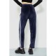 Спорт штани жіночі велюрові, колір темно-синій, 244R5576