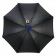 Однотонна парасолька-тростина, напівавтомат на 8 спиць від фірми RST, темно-синя, 01113-3