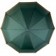 Складна парасолька напівавтомат зі смужкою по краю від Bellissimo, антивітер, зелений 019308-1
